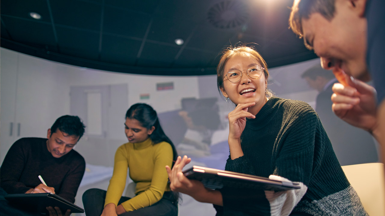 Students studying in Hub Central at The University of Adelaide