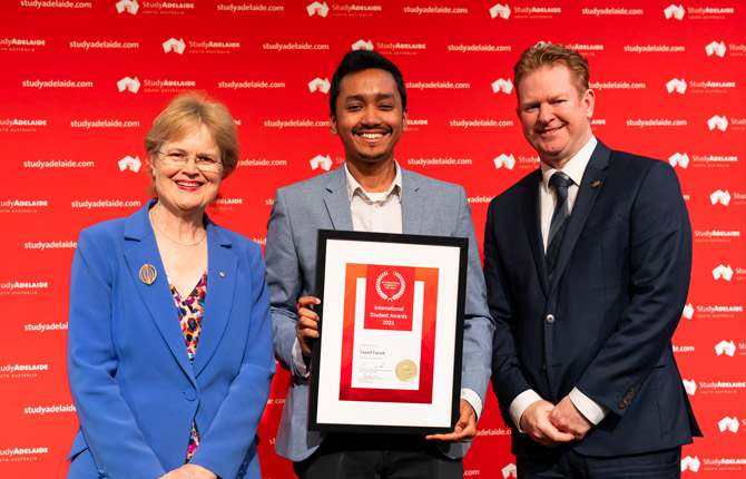 2023 International Student of the Year Winner, Taseef Farook from Bangladesh